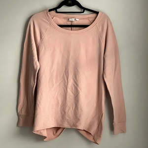 New York & Company Ballet Pink Sweatshirt‎ with Keyhole Back
